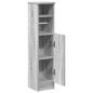 Preview: Badezimmerschrank mit Rollenhalter Grau Sonoma 20,5x22x90 cm