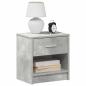 Preview: ARDEBO.de - Nachttisch mit Schublade Betongrau 39x28x41 cm