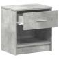 Preview: Nachttisch mit Schublade Betongrau 39x28x41 cm