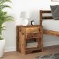 Preview: Nachttisch mit Schublade Altholz-Optik 40x34x50 cm