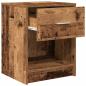 Preview: Nachttisch mit Schublade Altholz-Optik 40x34x50 cm