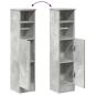 Preview: Badezimmerschrank mit Rollenhalter Betongrau 20,5x22x90 cm