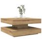 Preview: ARDEBO.de - Couchtisch 360-Grad Drehbar Artisan-Eiche 70x70x34,5 cm