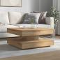 Preview: Couchtisch 360-Grad Drehbar Artisan-Eiche 70x70x34,5 cm