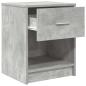 Preview: Nachttische 2 Stk. mit Schublade Betongrau 40x34x50 cm