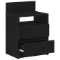 Preview: Nachttische 2 Stk. mit 2 Schubladen Schwarz 40x33x60 cm
