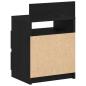 Preview: Nachttische 2 Stk. mit 2 Schubladen Schwarz 40x33x60 cm