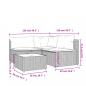 Preview: 4-tlg. Garten-Lounge-Set mit Kissen Braun Poly Rattan