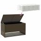 Preview: Outdoor-Kissenbox Braun 100x55x55,5 cm Poly Rattan