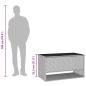 Preview: Outdoor-Kissenbox Braun 100x55x55,5 cm Poly Rattan