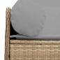 Preview: Gartensofa mit Kissen 3-Sitzer Beige Poly Rattan