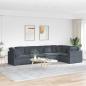 Preview: ARDEBO.de - Modulares Sofa mit Kissen Samt Dunkelgrau