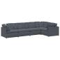 Preview: Modulares Sofa mit Kissen Samt Dunkelgrau