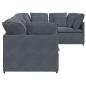 Preview: Modulares Sofa mit Kissen Samt Dunkelgrau