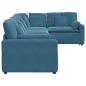 Preview: Modulares Sofa mit Kissen Samt Blau
