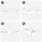 Preview: Modulares Sofa mit Kissen Samt Blau