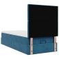 Preview: Ottoman-Bett mit Matratzen & LEDs Dunkelblau 80x200 cm Samt