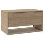 Preview: Outdoor-Kissenbox Beige 100x55x55,5 cm Poly Rattan