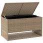 Preview: Outdoor-Kissenbox Beige 100x55x55,5 cm Poly Rattan