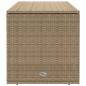 Preview: Outdoor-Kissenbox Beige 100x55x55,5 cm Poly Rattan