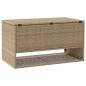 Preview: Outdoor-Kissenbox Beige 100x55x55,5 cm Poly Rattan