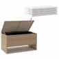 Preview: Outdoor-Kissenbox Beige 100x55x55,5 cm Poly Rattan