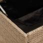 Preview: Outdoor-Kissenbox Beige 100x55x55,5 cm Poly Rattan