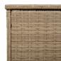 Preview: Outdoor-Kissenbox Beige 100x55x55,5 cm Poly Rattan