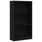 Preview: Bücherregal Schwarz Eichen-Optik 60x24x109 cm Holzwerkstoff