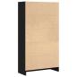 Preview: Bücherregal Schwarz Eichen-Optik 60x24x109 cm Holzwerkstoff