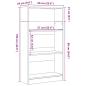 Preview: Bücherregal Schwarz Eichen-Optik 60x24x109 cm Holzwerkstoff