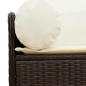 Preview: Gartensofa mit Kissen 3-Sitzer Braun Poly Rattan