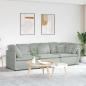 Preview: ARDEBO.de - Modulares Sofa mit Kissen Samt Hellgrau