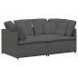 Preview: Modulares Sofa mit Kissen Cordstoff Dunkelgrau