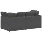 Preview: Modulares Sofa mit Kissen Cordstoff Dunkelgrau