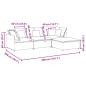 Preview: Modulares Sofa mit Fußhocker Kissen Stoff Dunkelgrau