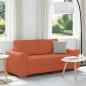 Preview: ARDEBO.de - Zweisitzer-Sofa Rot Orange 140 cm Cordstoff