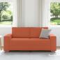 Preview: Zweisitzer-Sofa Rot Orange 140 cm Cordstoff