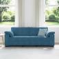 Preview: 3-Sitzer-Sofa Blau 178 cm Samt