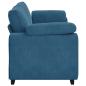 Preview: 3-Sitzer-Sofa Blau 178 cm Samt