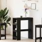 Preview: ARDEBO.de - Bartisch mit Regal Schwarz Eichen-Optik 90x40x103,5 cm