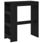 Preview: Bartisch mit Regal Schwarz Eichen-Optik 90x40x103,5 cm