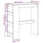 Preview: Bartisch mit Regal Schwarz Eichen-Optik 90x40x103,5 cm