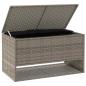Preview: Outdoor-Kissenbox Grau 100x55x55,5 cm Poly Rattan