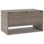 Preview: Outdoor-Kissenbox Grau 100x55x55,5 cm Poly Rattan