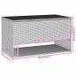 Preview: Outdoor-Kissenbox Grau 100x55x55,5 cm Poly Rattan