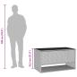 Preview: Outdoor-Kissenbox Grau 100x55x55,5 cm Poly Rattan