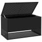 Preview: Outdoor-Kissenbox Schwarz 100x55x55,5 cm Poly Rattan