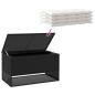 Preview: Outdoor-Kissenbox Schwarz 100x55x55,5 cm Poly Rattan