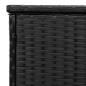 Preview: Outdoor-Kissenbox Schwarz 100x55x55,5 cm Poly Rattan